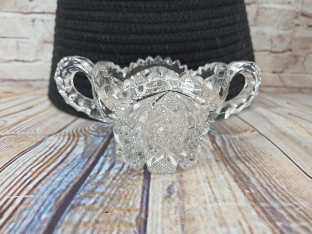 Antique NUCUT Imperial Glass 1910 Open Sugar Bowl